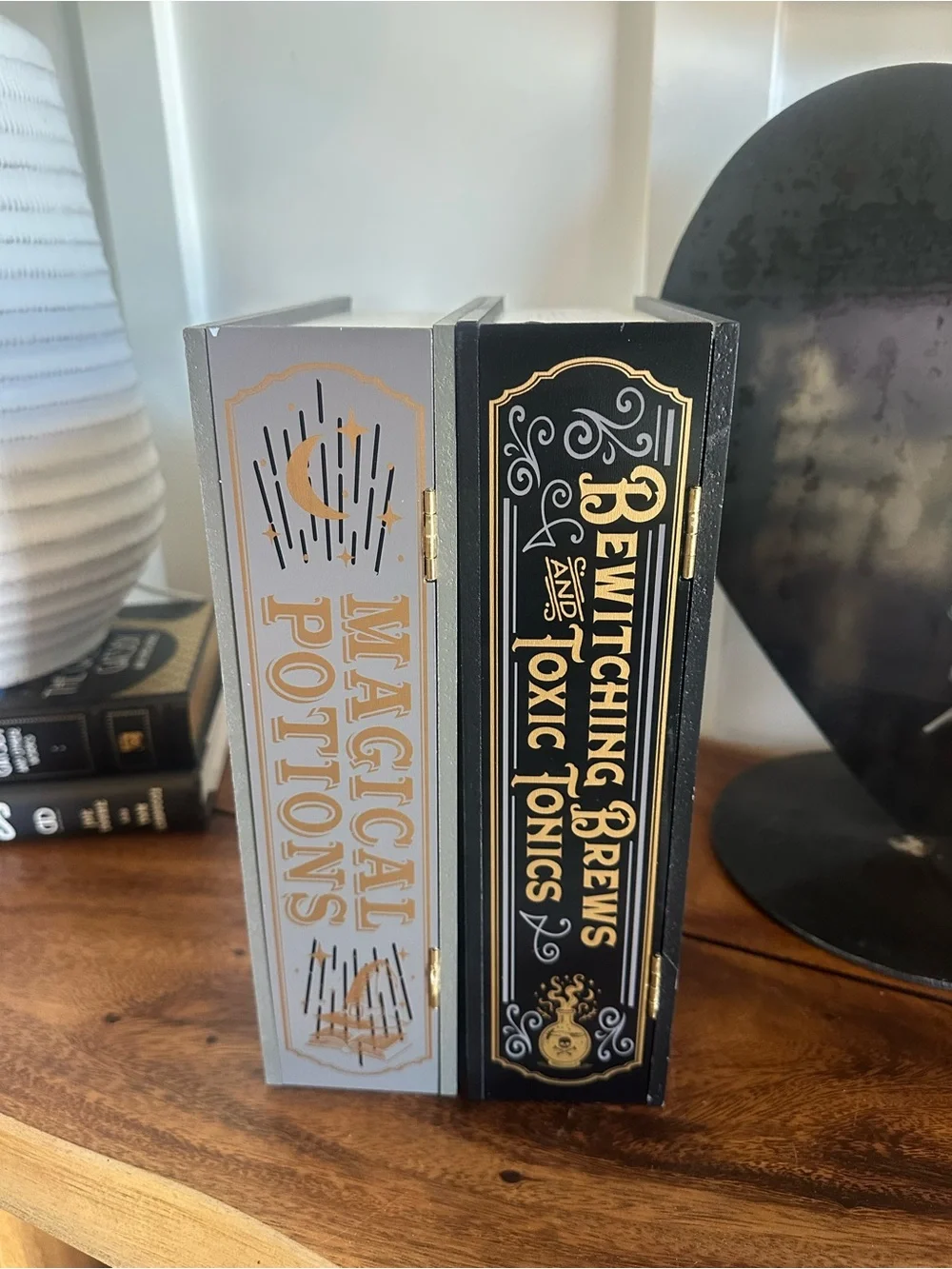 Target Bullseye Magical Potions Decorative Book Box - Gray and Gold